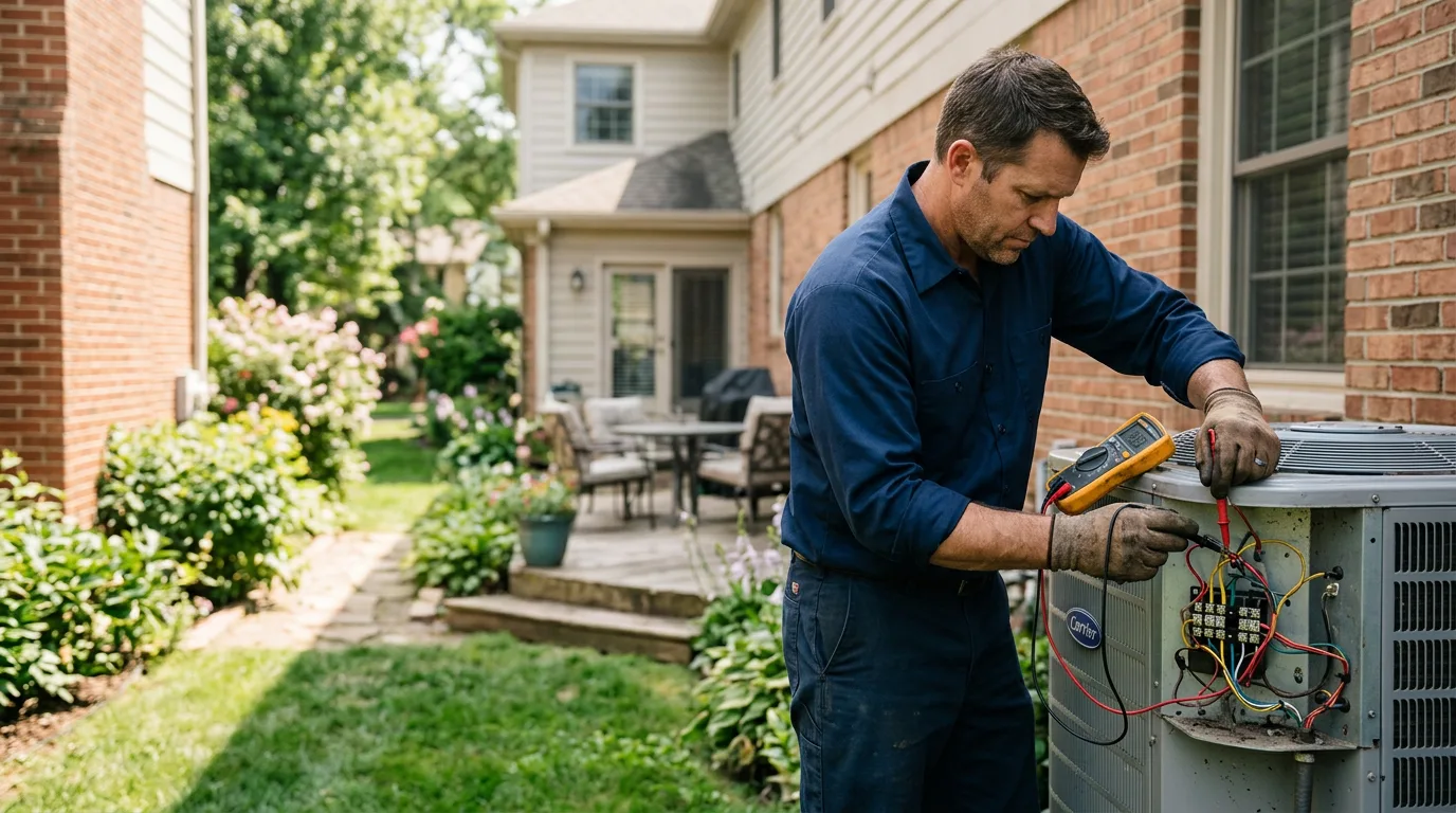 HVAC technician working near Milnesville, PA